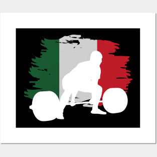Italian Flag Deadlift - Powerlifting Posters and Art